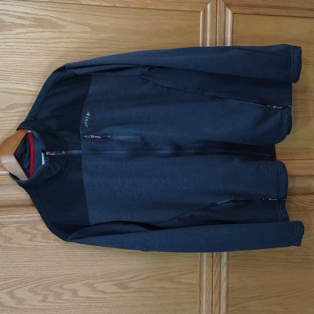 Orvis Mens Grey / Black Zip Up Jacket Size Xlg
